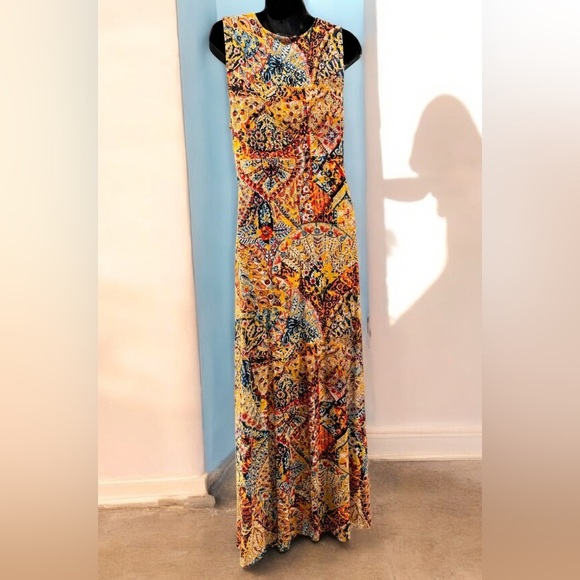 Soft surroundings Sleeveless Maxi Dress medium Length 55in pit to pit 15in - Picture 2 of 4